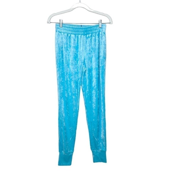 NWT GENERATION LOVE Scuba Blue Ivy Velvet Joggers XS - Picture 3 of 9